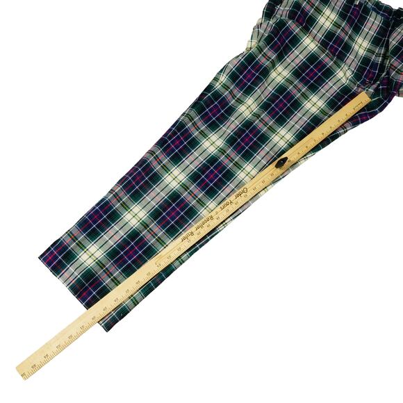 Ralph Lauren Vintage Christmas Golf Plaid Cotton 90s Y2K Old Money Pants 38x30 - Picture 5 of 8